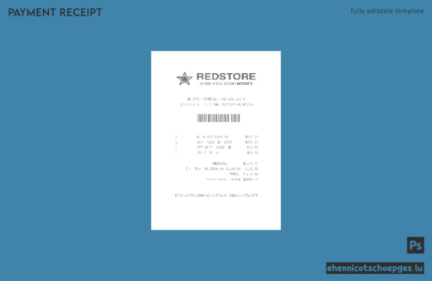 Redstore-Zahlungscheck-Beispielvorschau